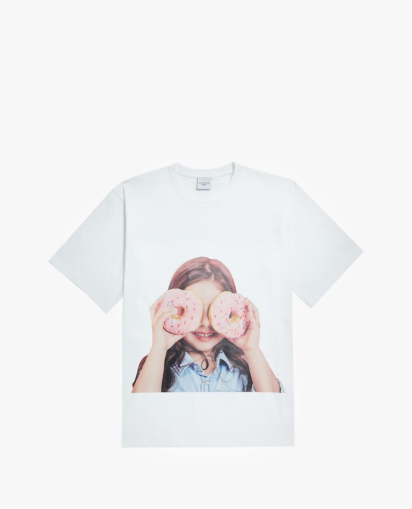 ADLV - Áo thun ngắn tay cổ tròn Baby Face Donuts