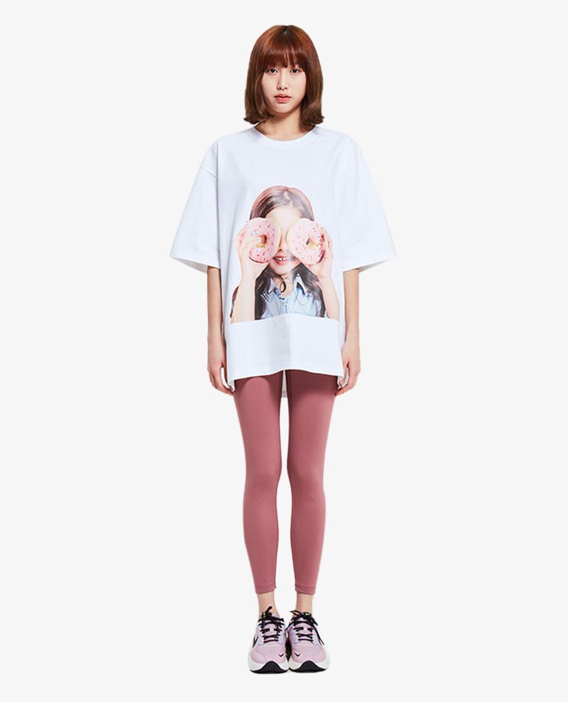 ADLV - Áo thun ngắn tay cổ tròn Baby Face Donuts