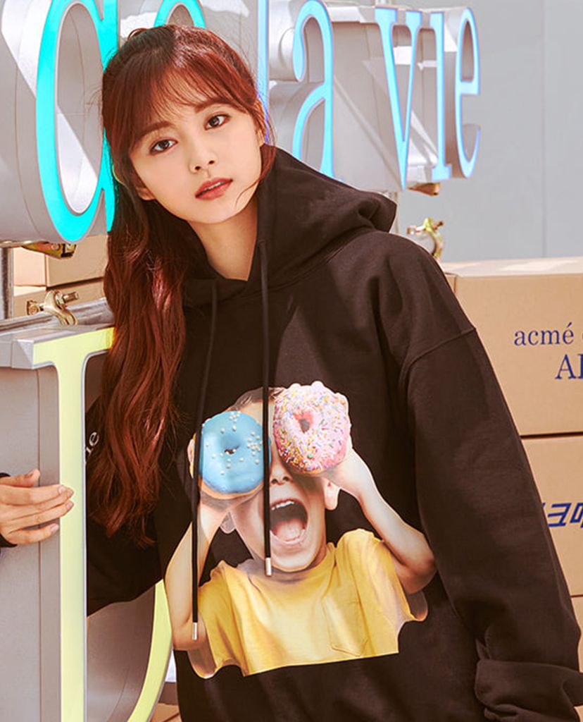 ADLV - Áo hoodie tay dài mũ trùm Baby Face