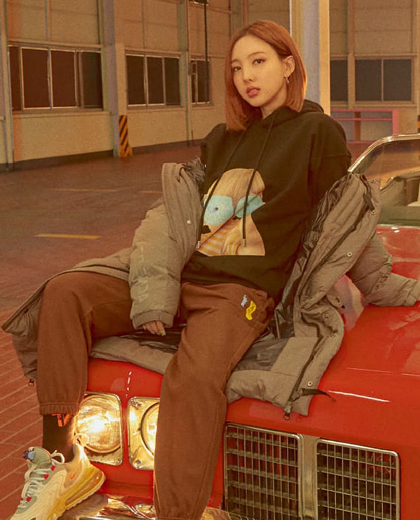 ADLV - Áo hoodie tay dài mũ trùm Baby Face