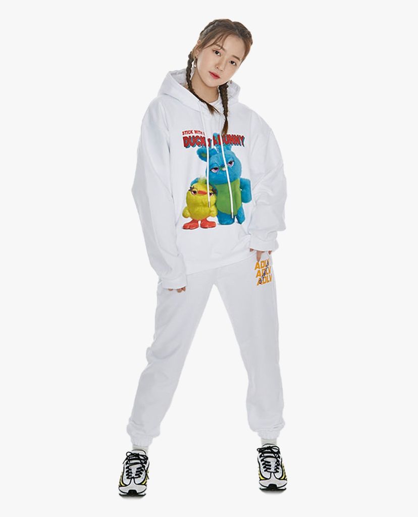 ADLV - Áo hoodie tay dài mũ trùm Ducky & Bunny