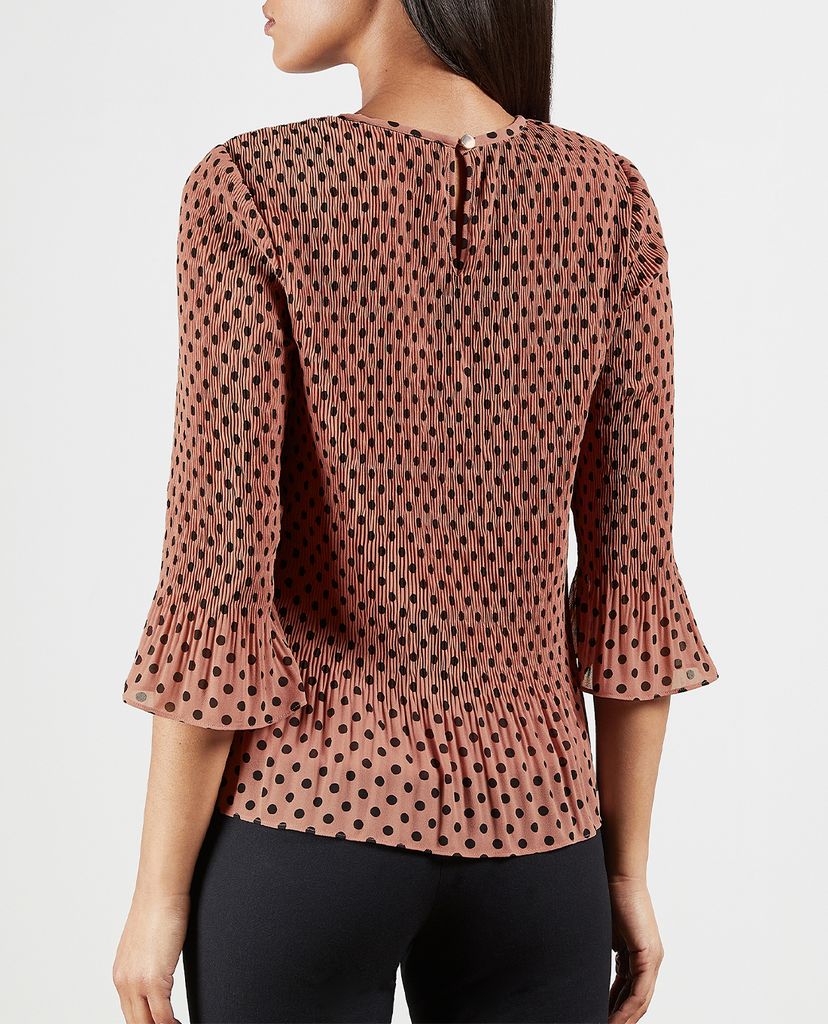 TED BAKER - Áo kiểu nữ cổ tròn tay loe Hellyn