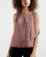 TED BAKER - Áo kiểu nữ sát nách cổ tròn Samant