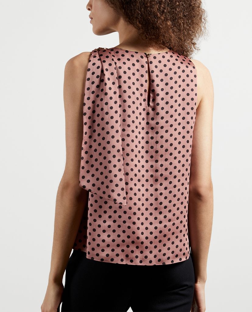 TED BAKER - Áo kiểu nữ sát nách cổ tròn Samant