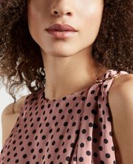 TED BAKER - Áo kiểu nữ sát nách cổ tròn Samant