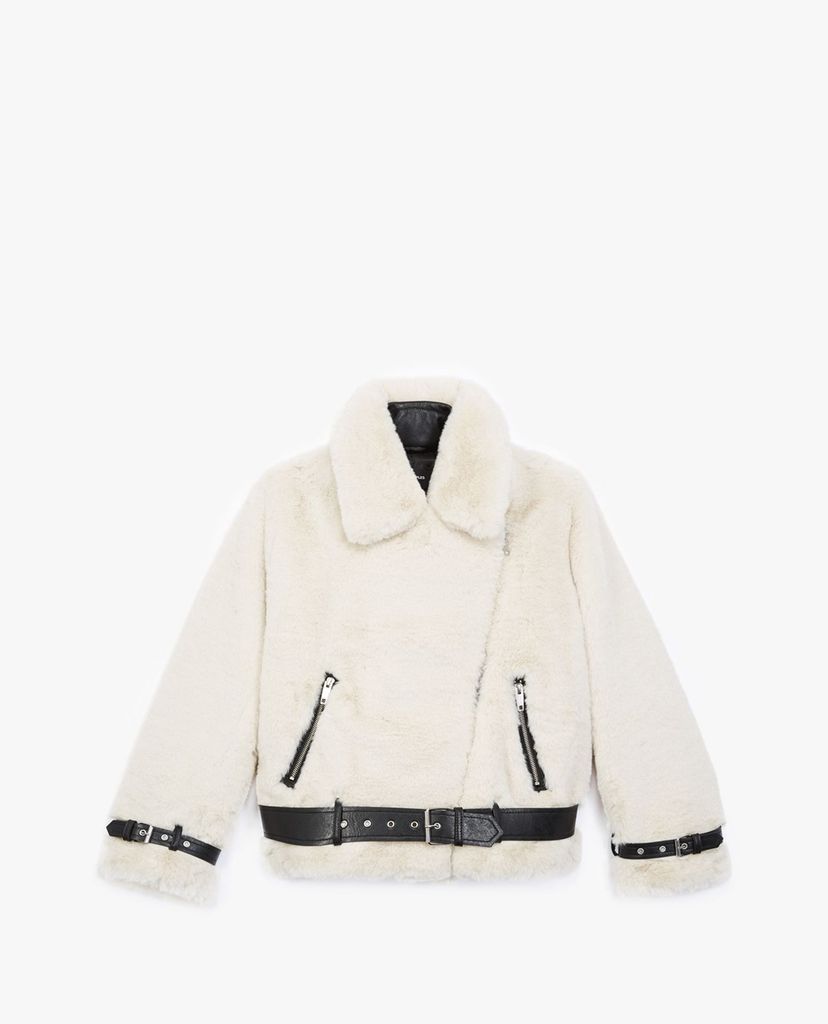 THE KOOPLES - Áo khoác nữ phối lông thời trang