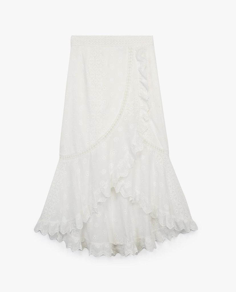 THE KOOPLES - Chân váy midi phối bèo nữ tính