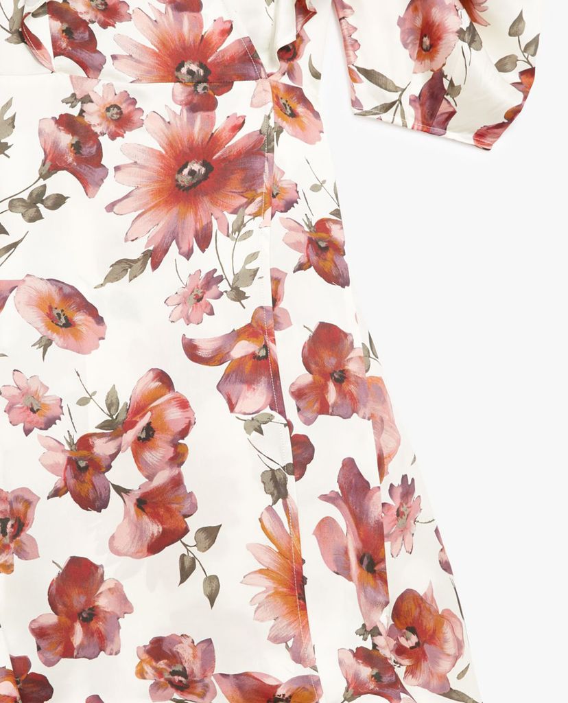 THE KOOPLES - Đầm mini tay phồng cổ V Floral Print
