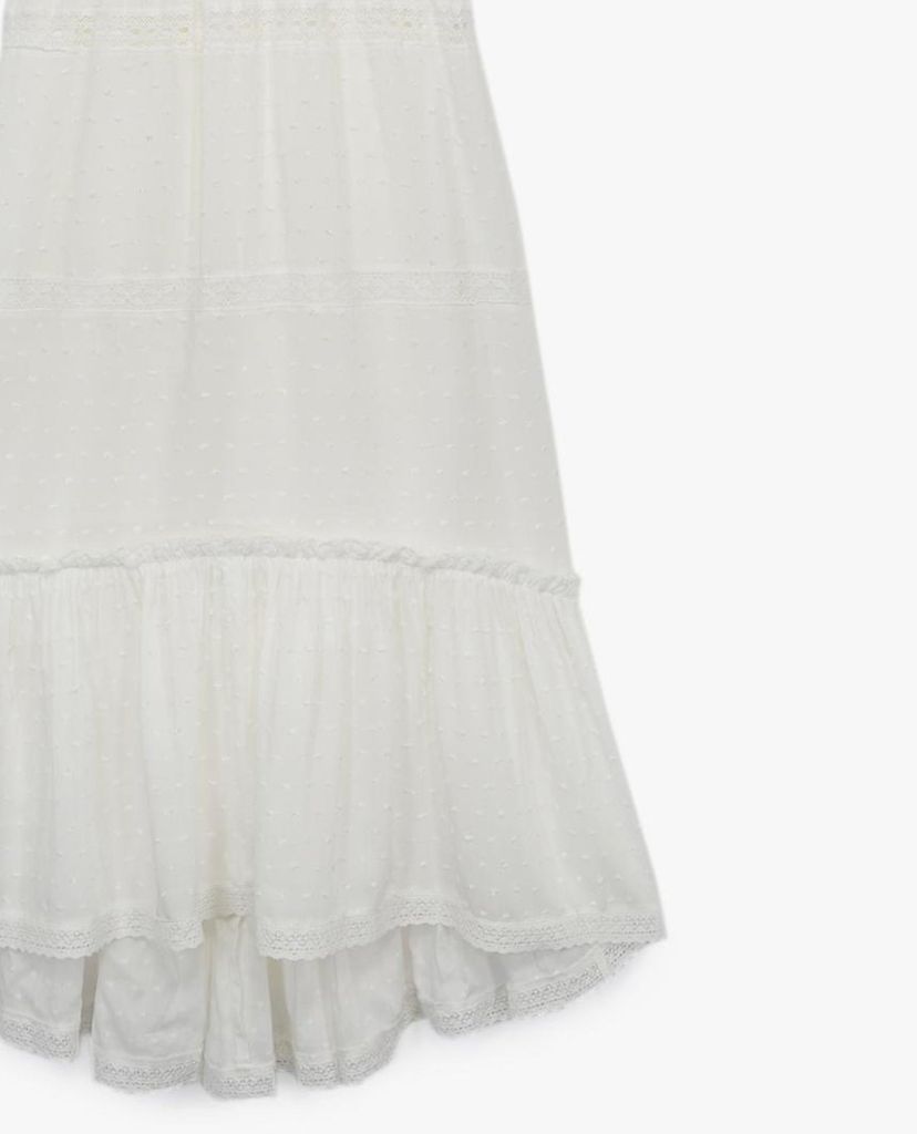 THE KOOPLES - Đầm midi cổ V tay dài Button Embroidered