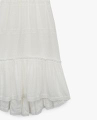 THE KOOPLES - Đầm midi cổ V tay dài Button Embroidered