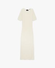 THE KOOPLES - Đầm midi cổ vuông ngắn tay phom ôm thời trang