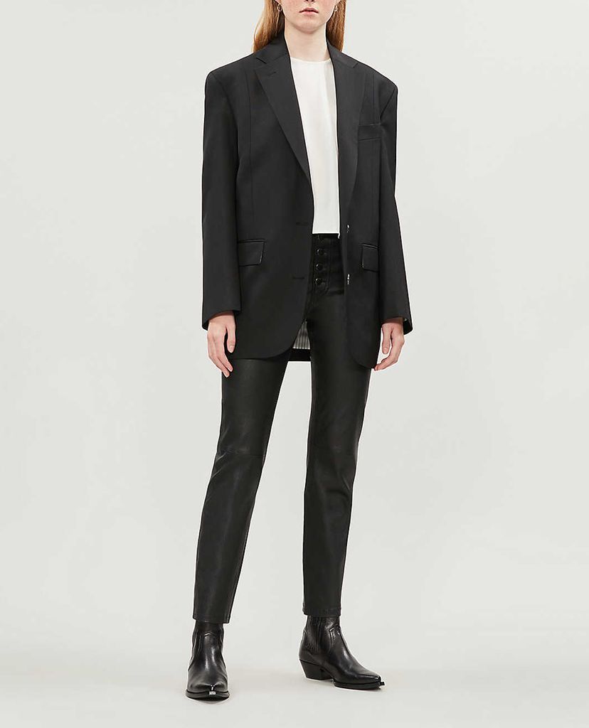 THE KOOPLES - Áo kiểu nữ cổ tròn Full White