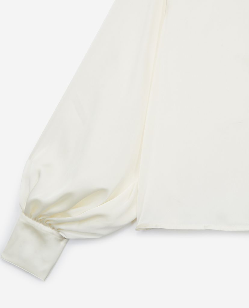 THE KOOPLES - Áo kiểu nữ cổ tròn Full White