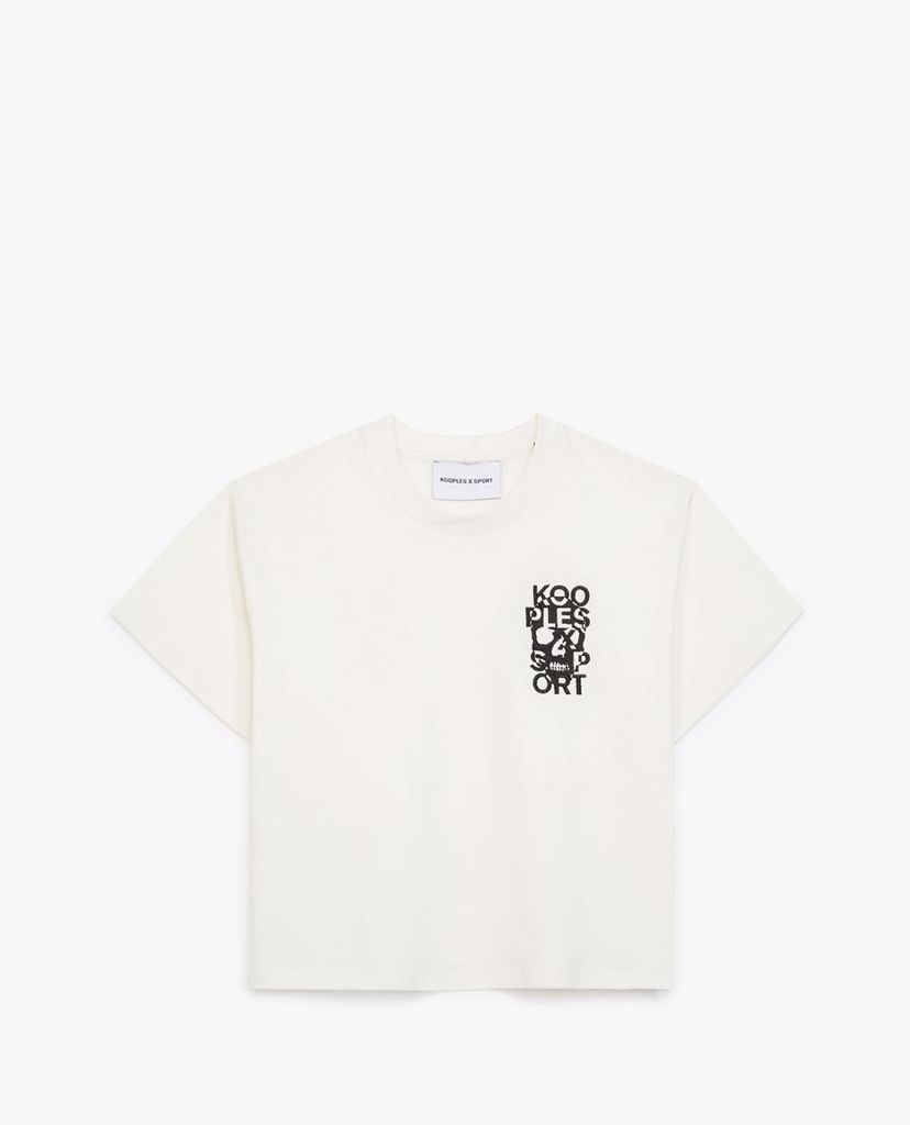 THE KOOPLES - Áo thun nữ cổ tròn ngắn tay Embroidery Logo