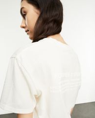 THE KOOPLES - Áo thun nữ cổ tròn tay ngắn Pink How Slogan