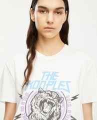 THE KOOPLES - Áo thun nữ cổ tròn ngắn tay phom suông Tiger