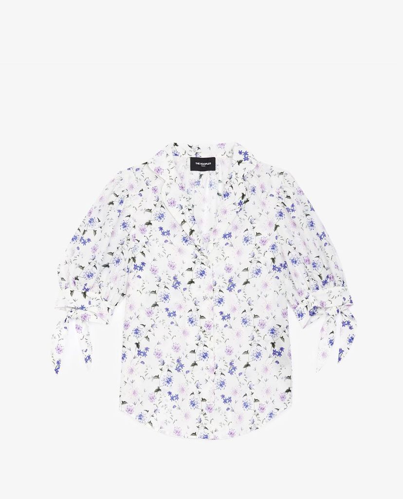 THE KOOPLES - Áo sơ mi nữ ngắn tay Bow Detail