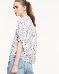 THE KOOPLES - Áo sơ mi nữ ngắn tay Bow Detail