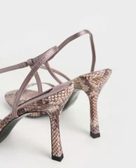 CHARLES & KEITH - Giày cao gót quai ngang Asymmetric Strap