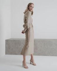 CHARLES & KEITH - Giày cao gót sandal quai chéo đế vuông Slingback