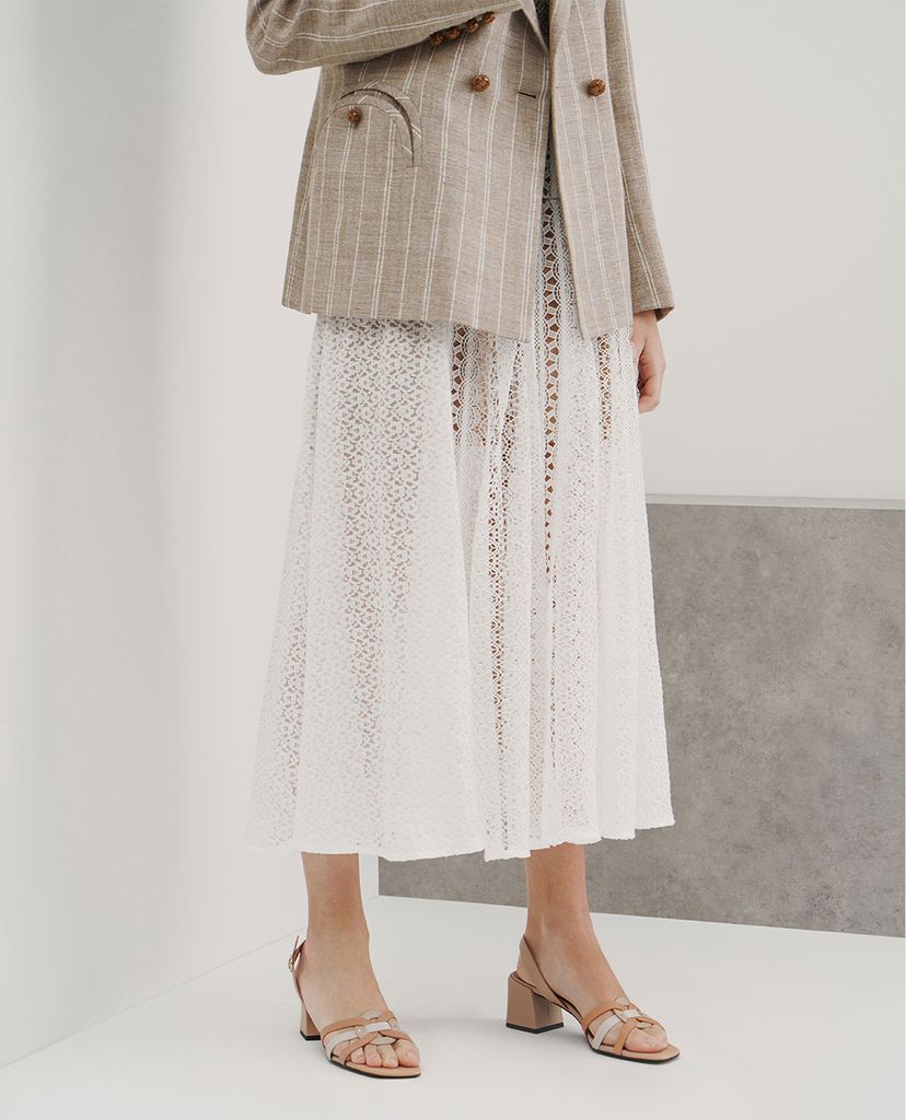 CHARLES & KEITH - Giày cao gót sandal đế vuông Snake Print Block