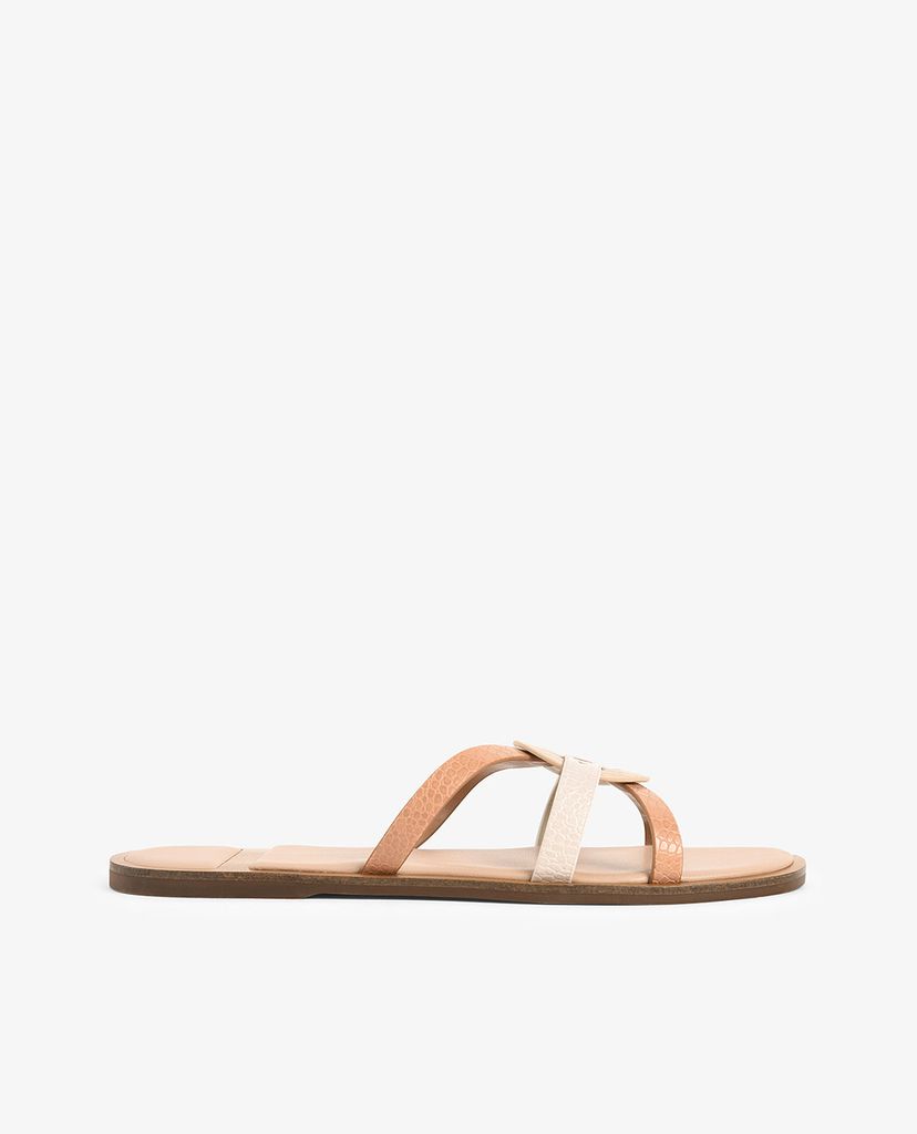 CHARLES & KEITH - Giày sandal nữ quai mảnh Animal Print Strappy