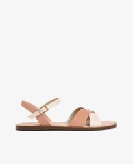 CHARLES & KEITH - Giày sandal nữ quai chéo Mock Croc