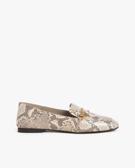 CHARLES & KEITH - Giày lười nữ mũi vuông Metallic Accent