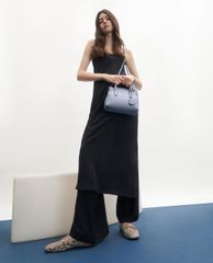 CHARLES & KEITH - Giày lười nữ mũi vuông Metallic Accent