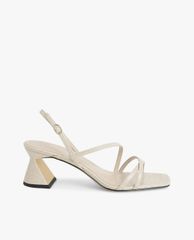 CHARLES & KEITH - Giày cao gót sandals Croc Effect Strappy Heeled