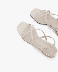 CHARLES & KEITH - Giày sandals cao gót nữ quai chéo thời trang
