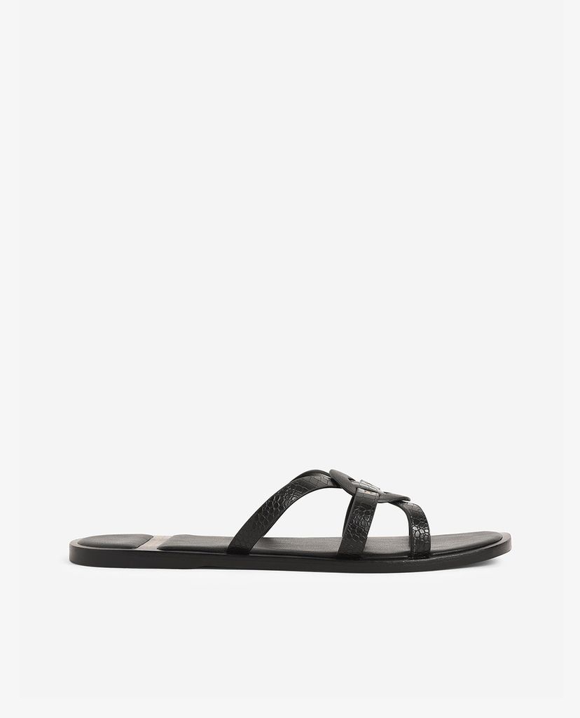 CHARLES & KEITH - Giày sandal nữ quai mảnh Animal Print Strappy