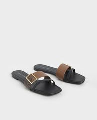 CHARLES & KEITH - Dép nữ quai ngang Buckle Slide