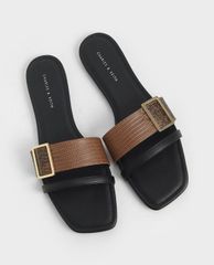 CHARLES & KEITH - Dép nữ quai ngang Buckle Slide