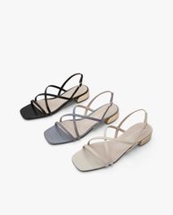 CHARLES & KEITH - Giày sandals cao gót nữ quai chéo thời trang