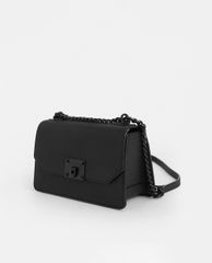 CHARLES & KEITH - Túi đeo chéo nữ nắp gập Metallic Push Lock