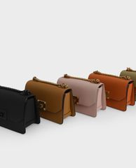 CHARLES & KEITH - Túi đeo chéo nữ nắp gập Metallic Push Lock