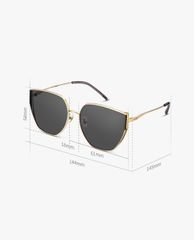 MUJOSH - Kính mát nữ gọng đa giác cá tính Cat Eye