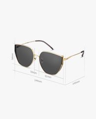 MUJOSH - Kính mát nữ gọng đa giác cá tính Cat Eye