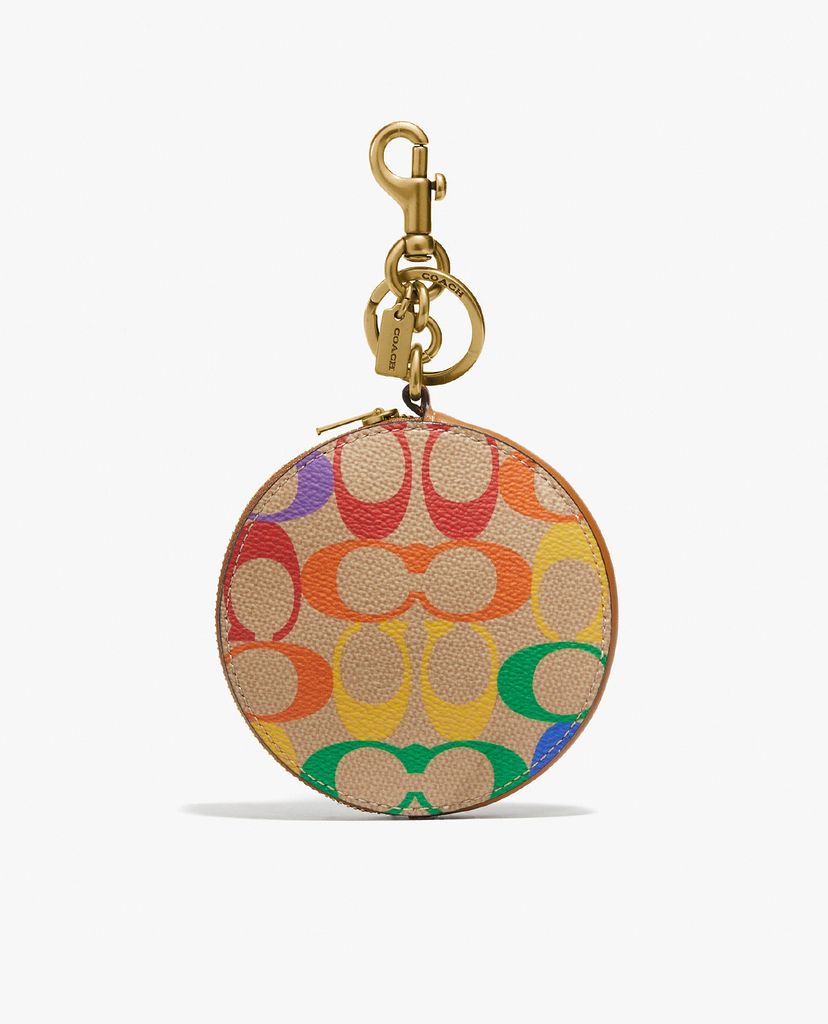 COACH - Thẻ treo túi xách hình tròn Coin Case