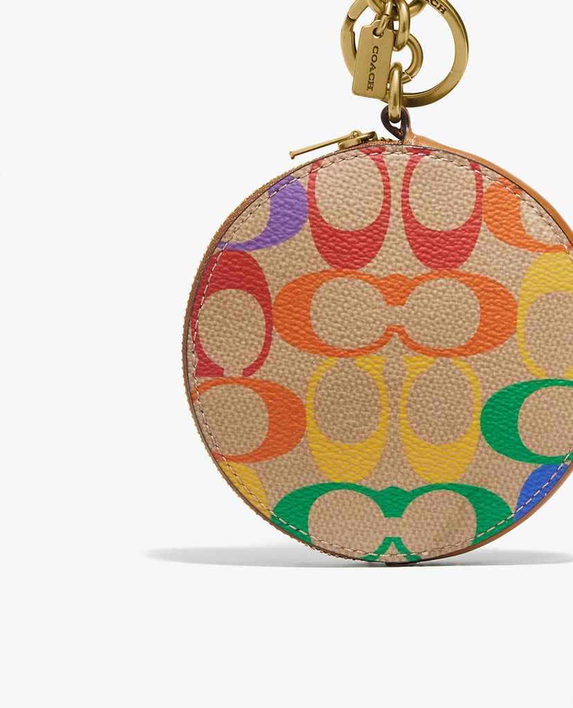 COACH - Thẻ treo túi xách hình tròn Coin Case
