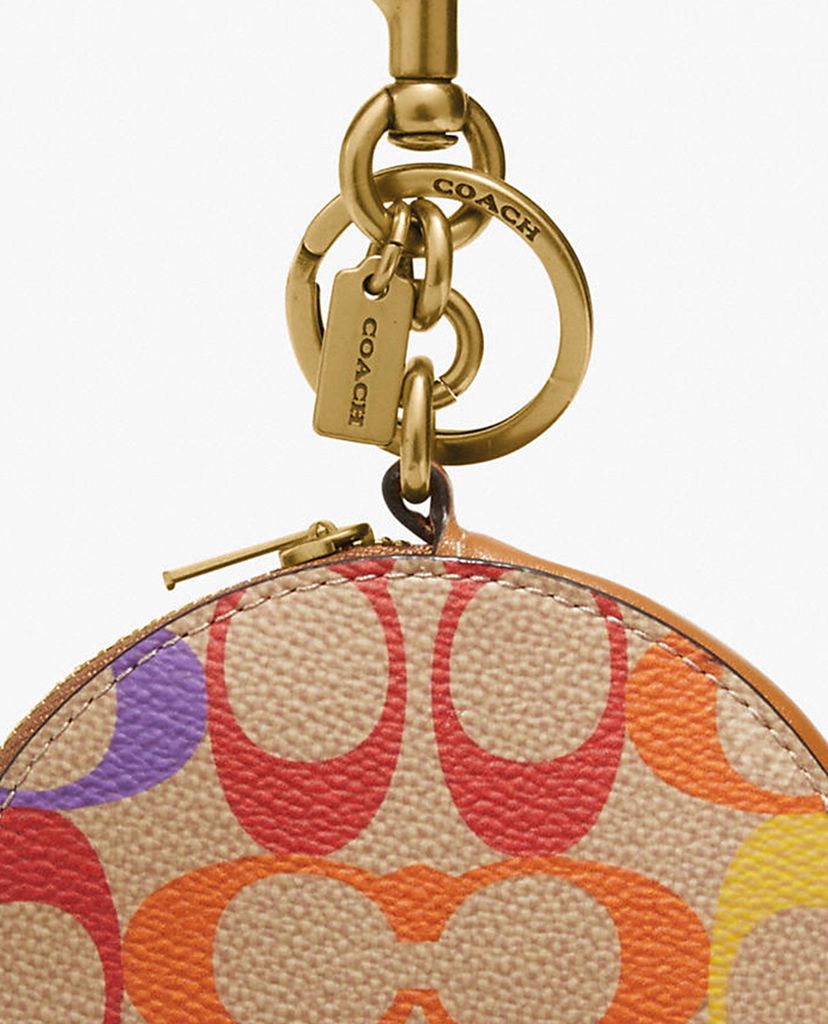 COACH - Thẻ treo túi xách hình tròn Coin Case