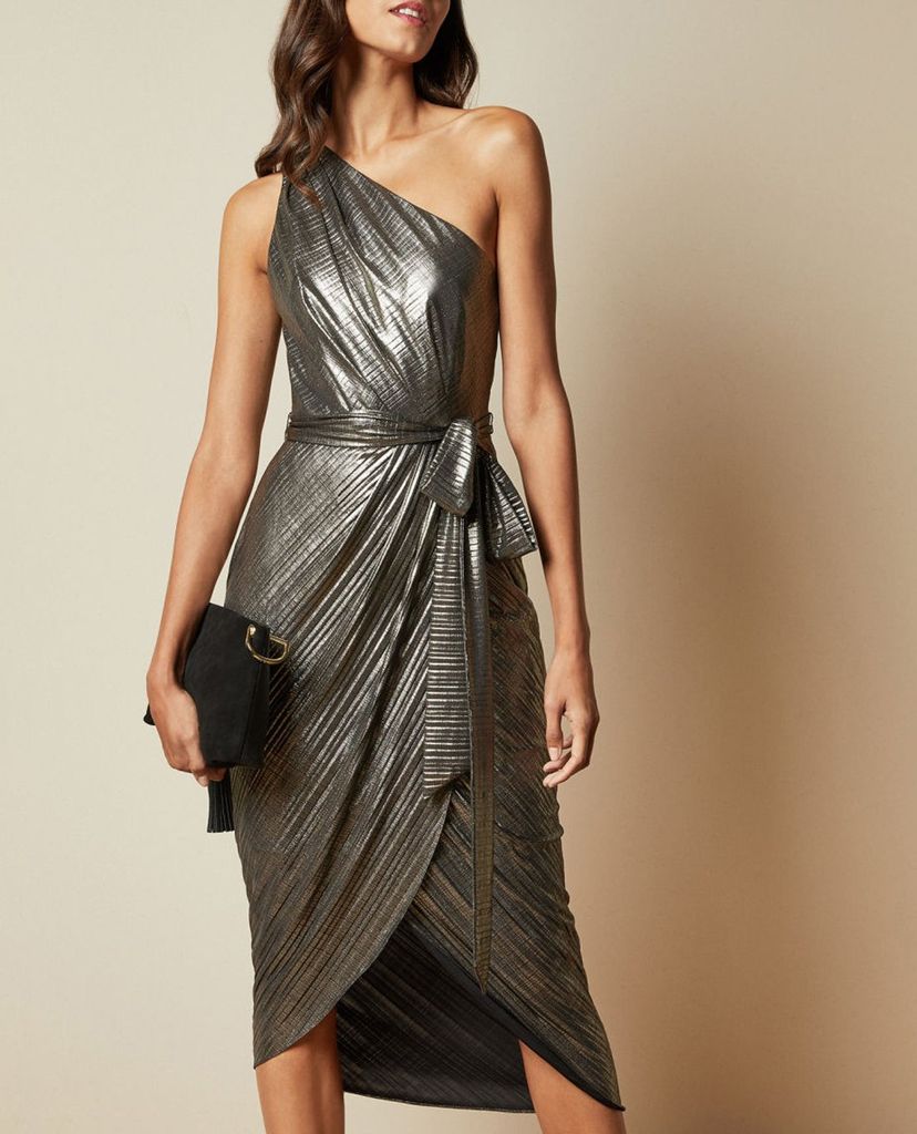 TED BAKER - Đầm midi lệch vai Gabria