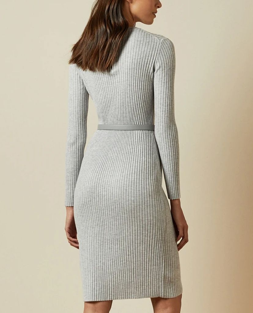 TED BAKER - Đầm midi phom ôm body tay dài Gjessi