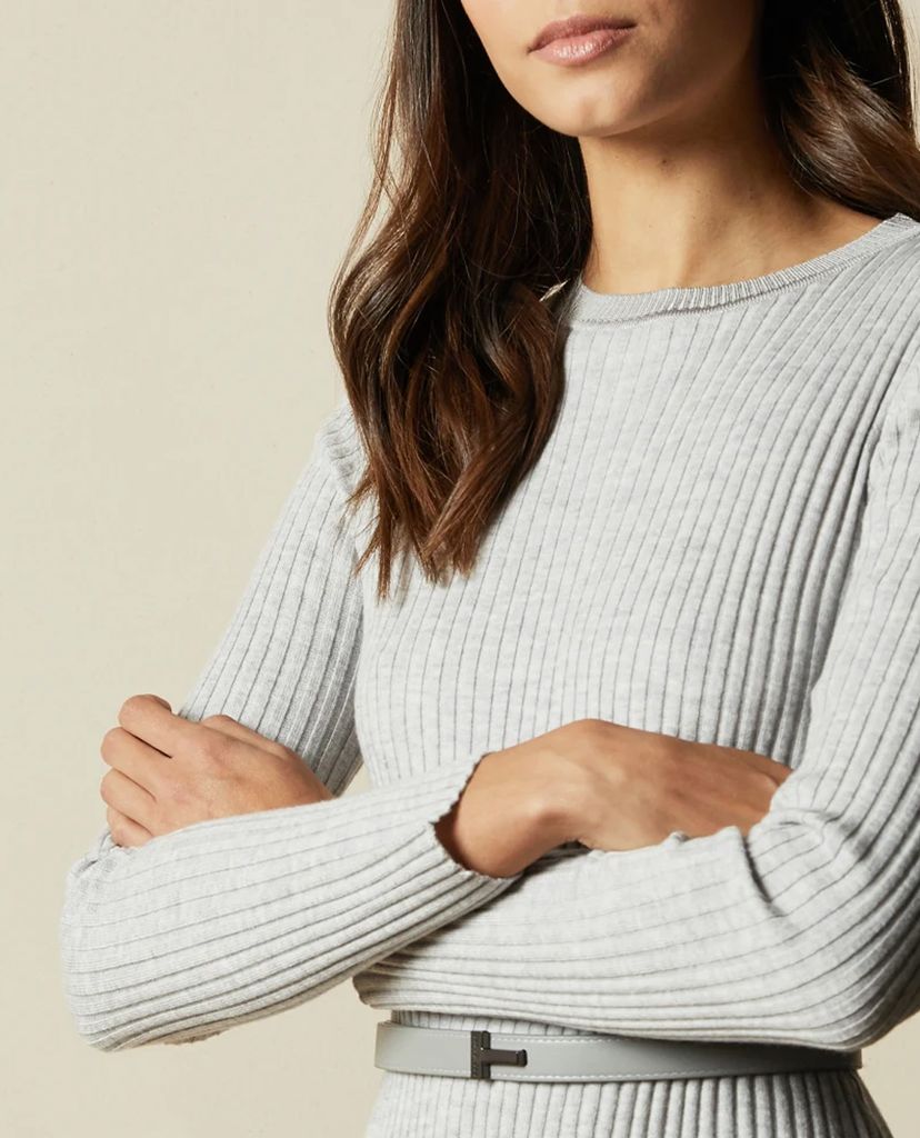 TED BAKER - Đầm midi phom ôm body tay dài Gjessi