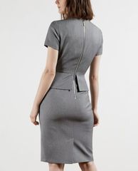 TED BAKER - Đầm midi cổ tròn tay ngắn Tailored Asymmetric