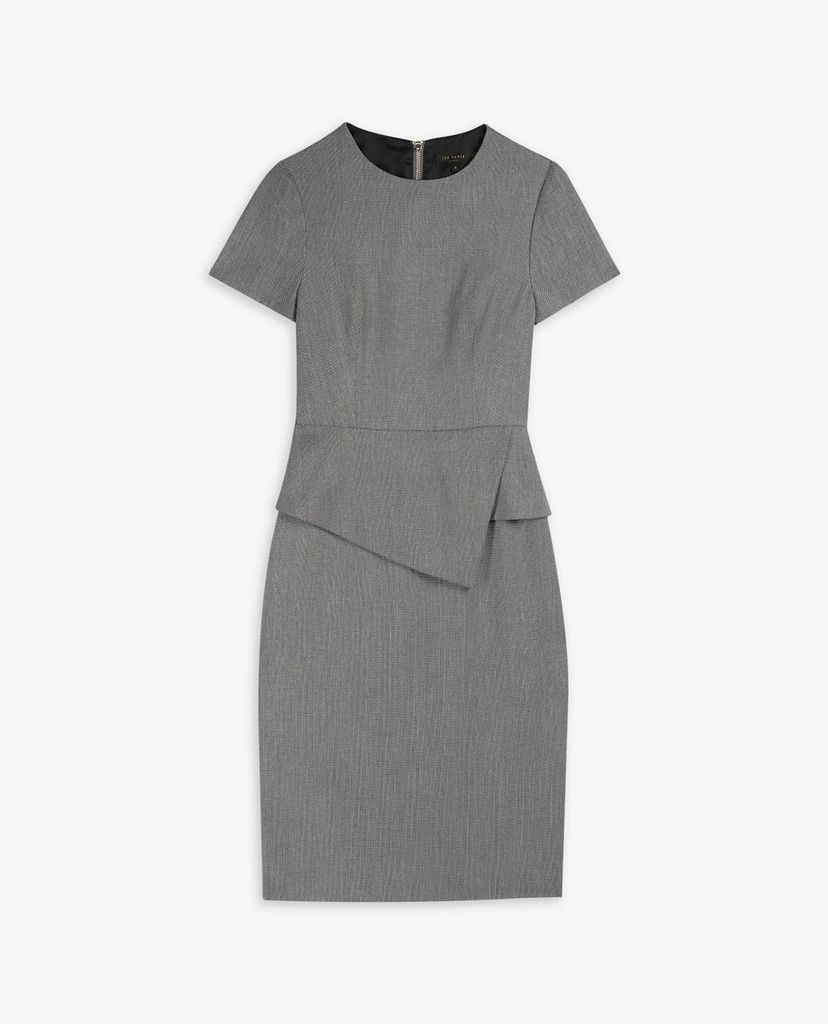TED BAKER - Đầm midi cổ tròn tay ngắn Tailored Asymmetric