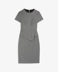 TED BAKER - Đầm midi cổ tròn tay ngắn Tailored Asymmetric