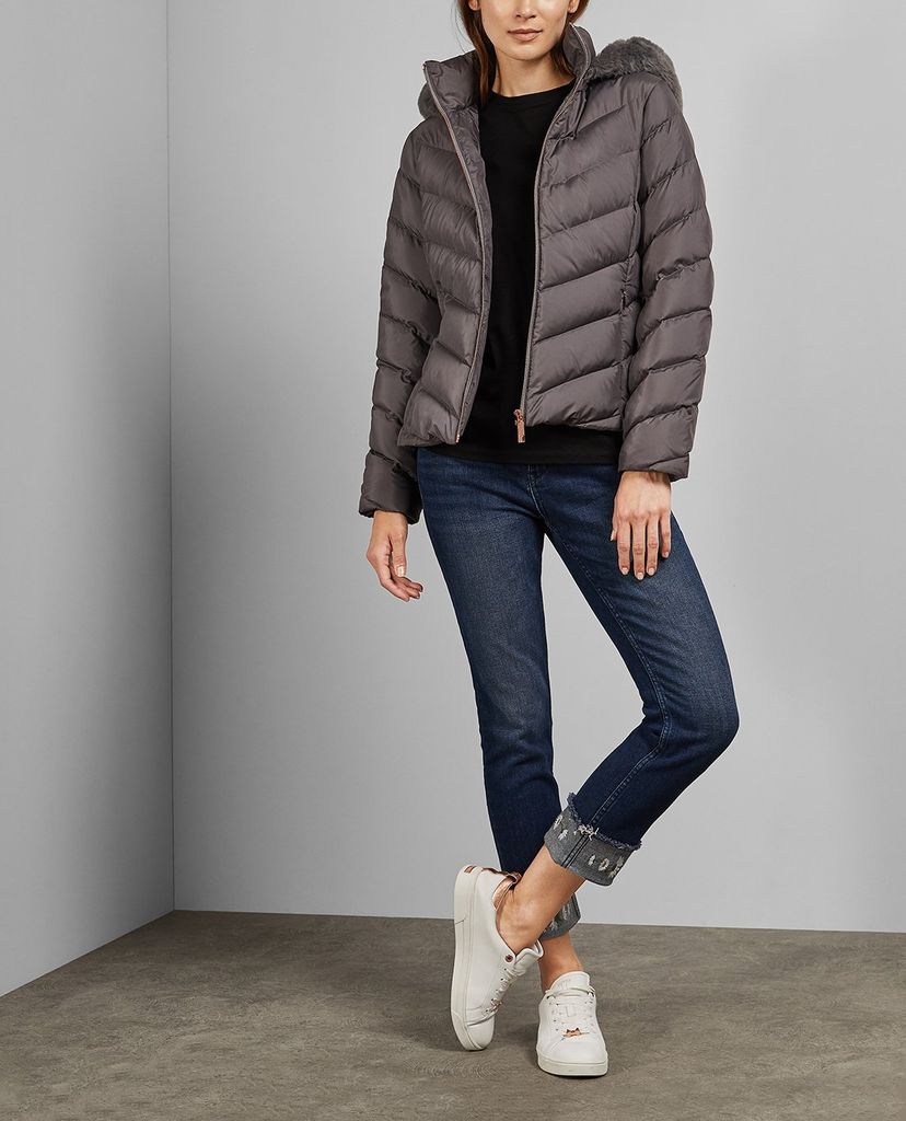 TED BAKER - Áo khoác phao nữ phối mũ Laiya