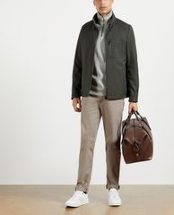 TED BAKER - Áo len nam tay dài cổ trụ phối khóa zip Ayfive